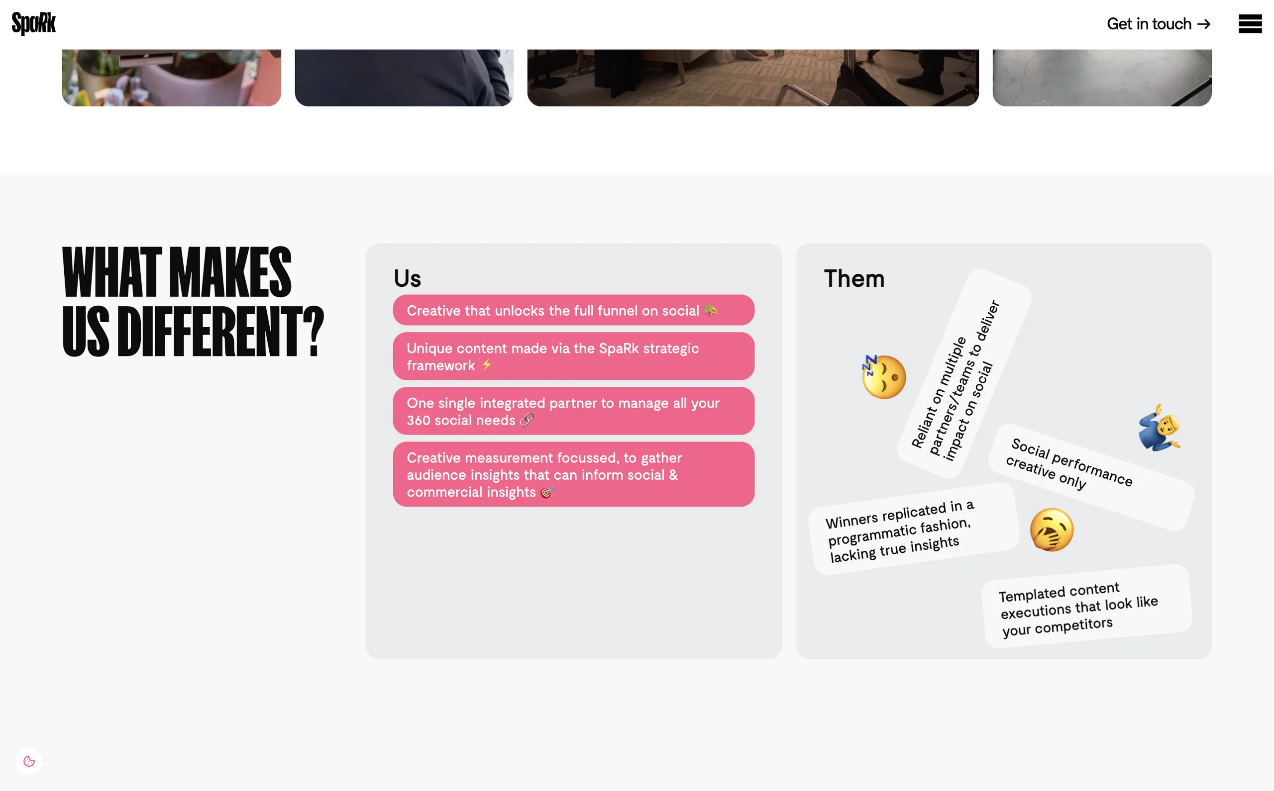 SpArk website by Sam Hills - Custom Webflow Development